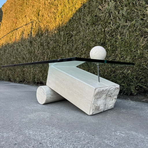 Travertin salontafel