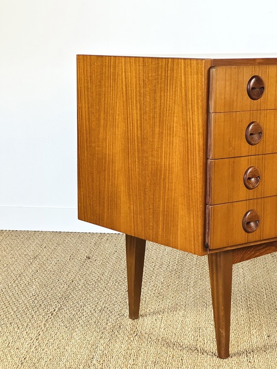 Image 1 of Minimalist Scandinavian teak sideboard, 1960s