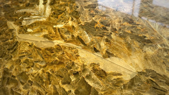 Image 1 of Vintage Coffee Table Alabaster Marble 80s Italy Onyx Table Couch jean charles