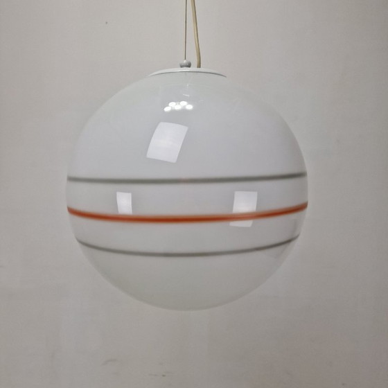 Image 1 of Italiaanse Murano glazen bolkroonluchter, 1970