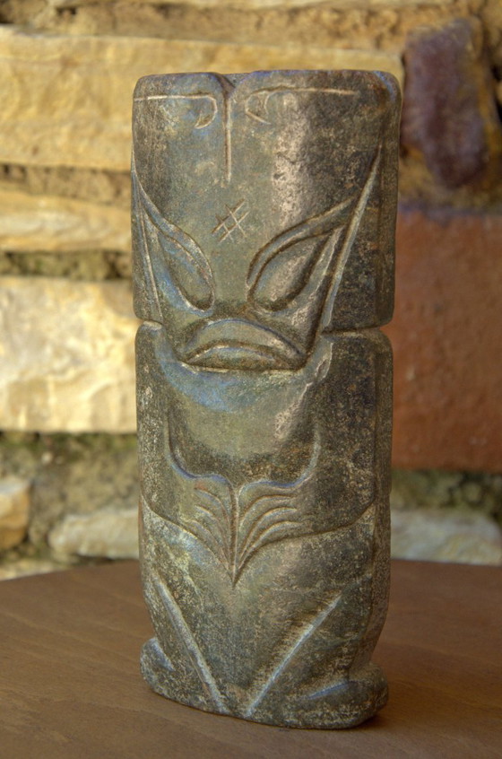 Anthropomorphic carved hardstone Chinese calligraphy brush holder, 9x20cm – Decorative Objects (photo 5 of 6)