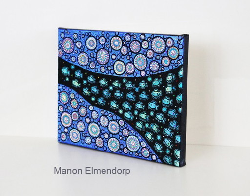 Unique Hand-Painted Small Fish Painting New 18x24 cm