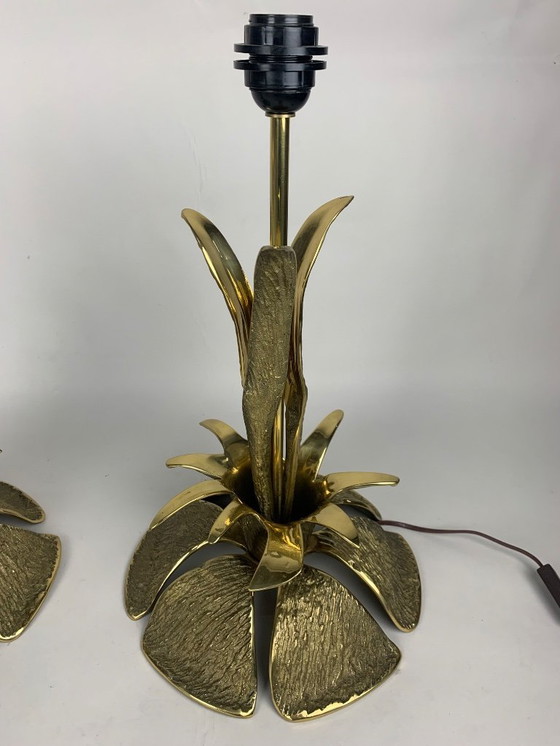 Image 1 of Coppia di lampade da tavolo francesi in bronzo anni '70