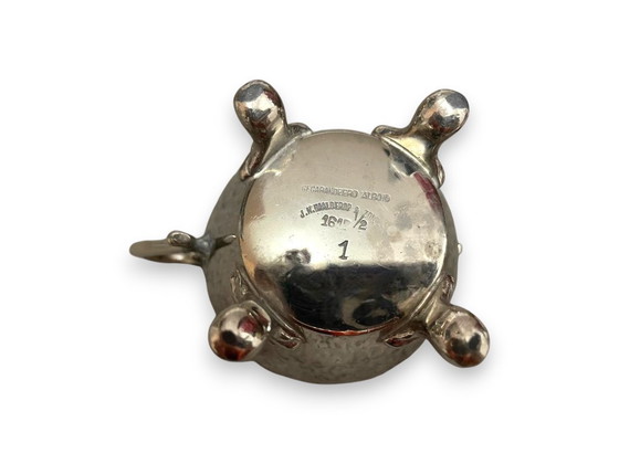 Image 1 of Antieke suiker- en melkkan set in art nouveau stijl uit de jaren 1920, Nederlands, verzilverd, van Daalderop & Sons.