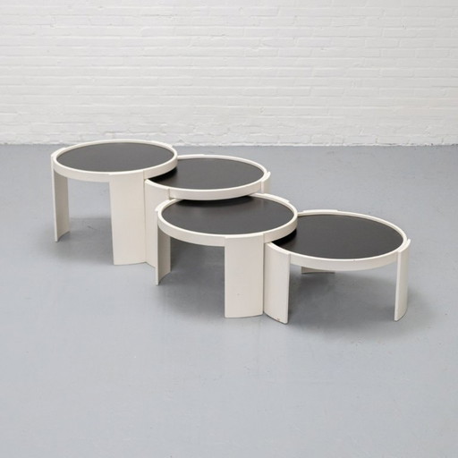 Cassina 780/783 Nesting Tables Gianfranco Frattini '70s