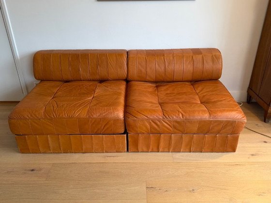 Image 1 of Divano/divano letto De Sede DS-88 Svizzera 1970/75 cognac