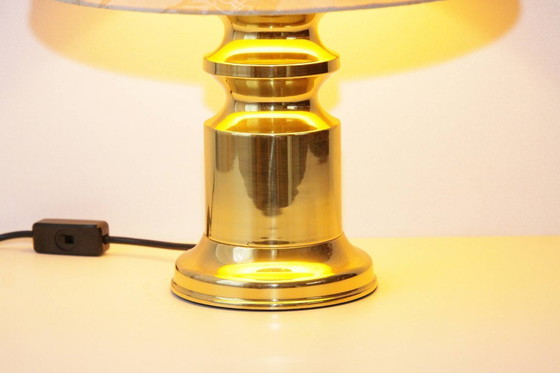 Image 1 of Lampada da tavolo in ottone con motivo 55cm anni '80 J Vintage
