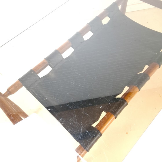 Image 1 of Vintage coffee table Danish design 1970s teak/glass