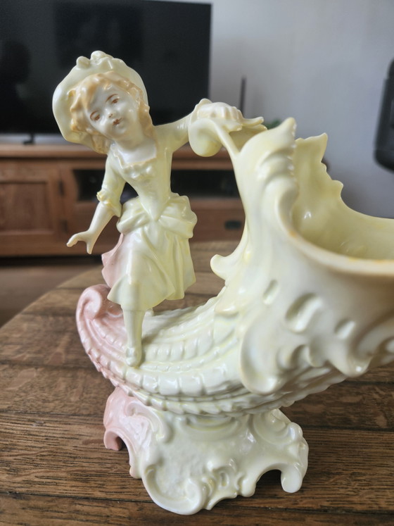 Image 1 of Jarrón figurativo antiguo Art Nouveau - RW Rudolstadt Alemania ca. 1900 – Modelo 6126