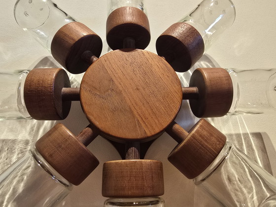 Image 1 of Vintage 1964 Digsmed teak spice carousel