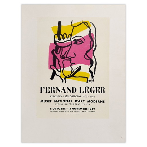 Fernand LÉGER AF 1949 - Cartel del Museo Nacional de Arte Moderno 1959
