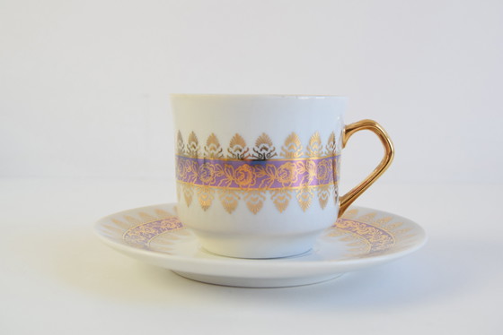 Image 1 of Juego de seis tazas y platillos de Epiag, 1950