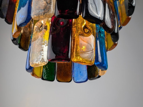 Image 1 of Brutalistische kroonluchter van glas en metaal van Felipe Derflingher voor Feders, jaren 60