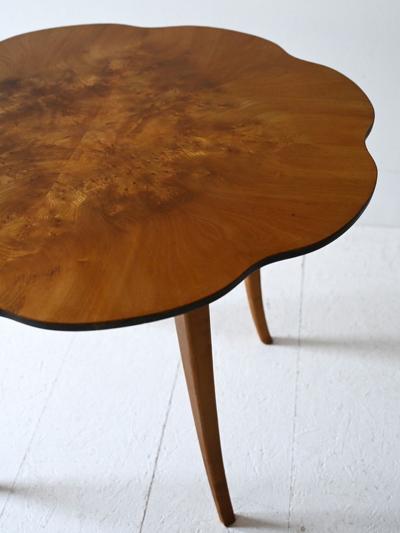 Image 1 of Vintage Swedish Déco Birch Side Table, 1940s