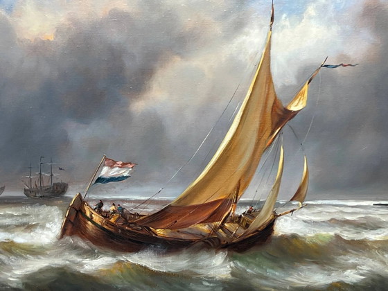 Schilderij "Storm". – Schilderijen & Tekeningen, Canvas (photo 4 of 7)