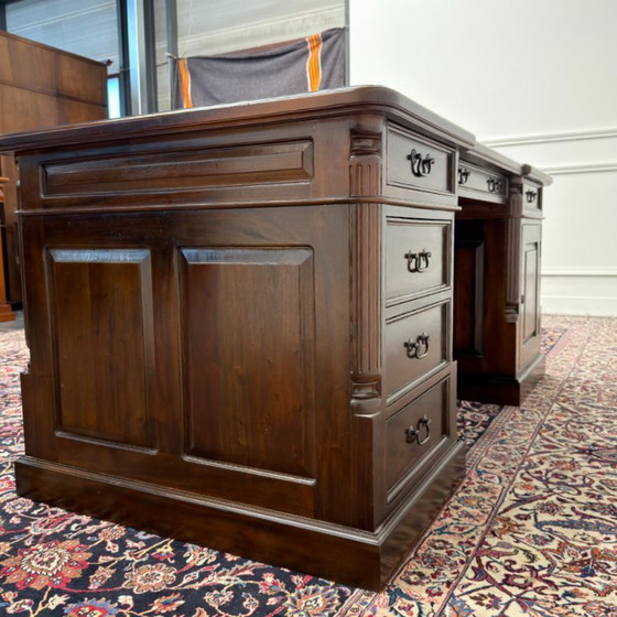 Classic English Desk Set with Office Chairs – Leather, Wood (photo 6 of 23)
