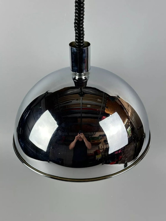 Image 1 of Lámpara de techo colgante Florian Schulz P58 de latón, años 60 y 70, Space Age