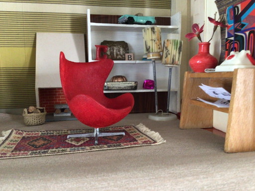 Vintage Miniature Arne Jacobsen Egg Chair – decoratieve objecten, Metal, Other
