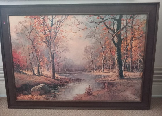 Image 1 of Ingelijste decoratieve kunstdruk Oktoberochtend van Robert Wood