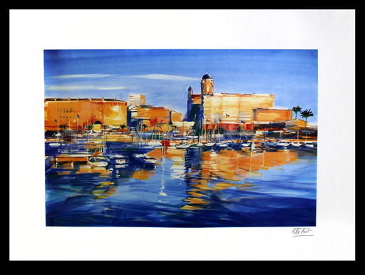 Fort, Ella - Port De St. Raphael - Color lithograph