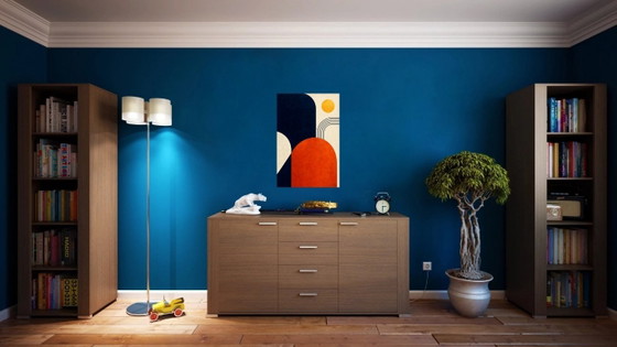 Acrylic canvas painting "Trajectoires" / (50x75 Cm) – Wall decoration, Aluminium, Other (photo 2 of 7)