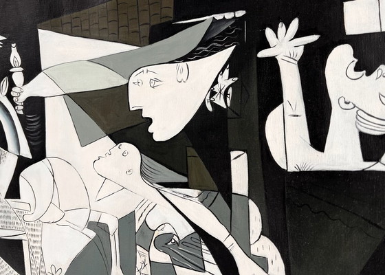 Image 1 of Pablo Picasso – Guernica - Hand-Painted Interpretation | Oil on canvas (rolled up)