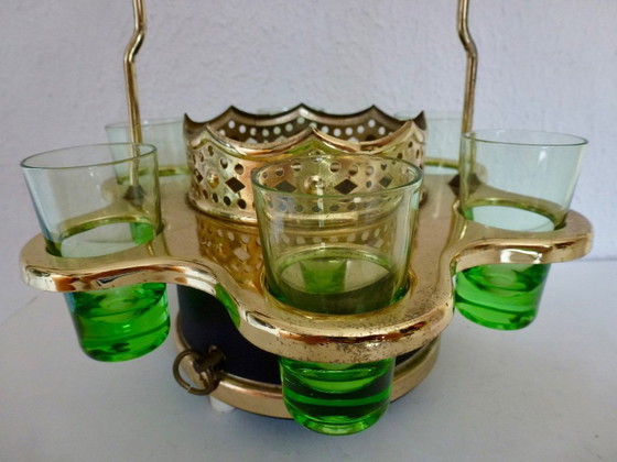 Image 1 of Giostra musicale con 6 bicchieri, con manico (bottiglia per decorazione).