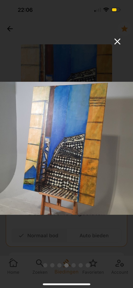 Image 1 of Maya wildfire - large work - acrylic painting - 100x140 cm Morocco