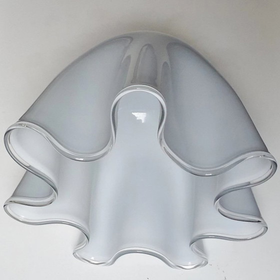 Image 1 of 2 large pendant lamps - Murano glass - model Fazeletto