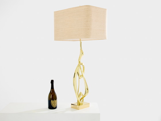 Image 1 of Willy Daro sculpture en bronze lampe de table 1970