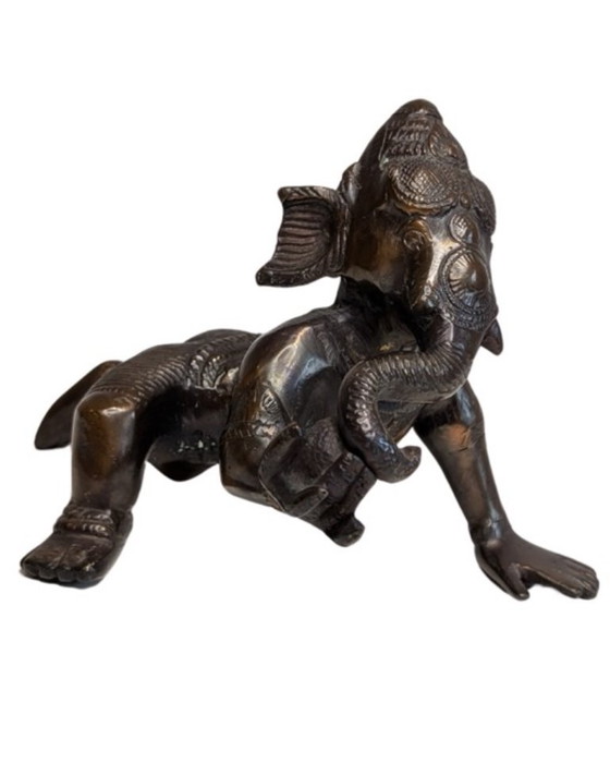 Ganesha rampant en bronze antique – Inde – Sculptures (photo 2 of 11)