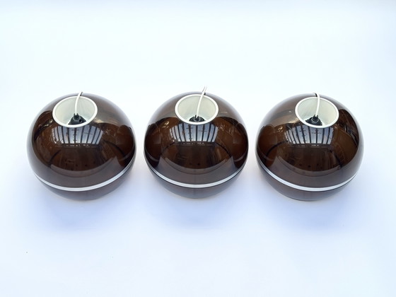 Image 1 of Lampade a sospensione Dijkstra Globe, set di tre, stile spaziale, futuristico