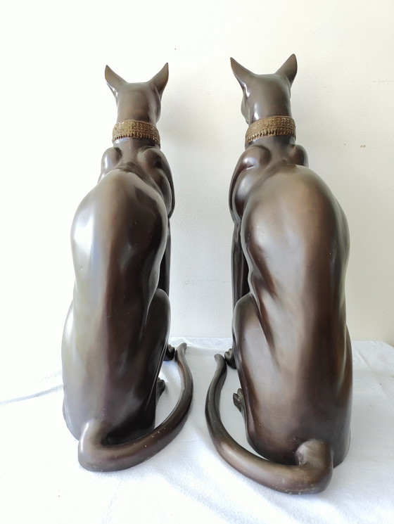 Twee Mau Katten A. Tiot – Beeldhouwkunst, Bronze (photo 4 of 7)