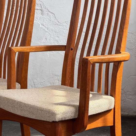Image 1 of Set of 6 Danish Dining Chairs with 2 Carvers