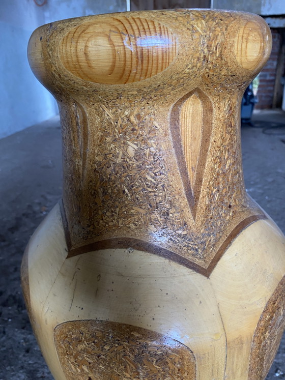 Image 1 of Vintage hand-turned wooden vase