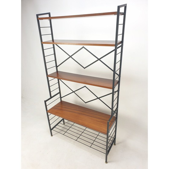 Image 1 of Vintage teak shelf on foot, Italy 1950