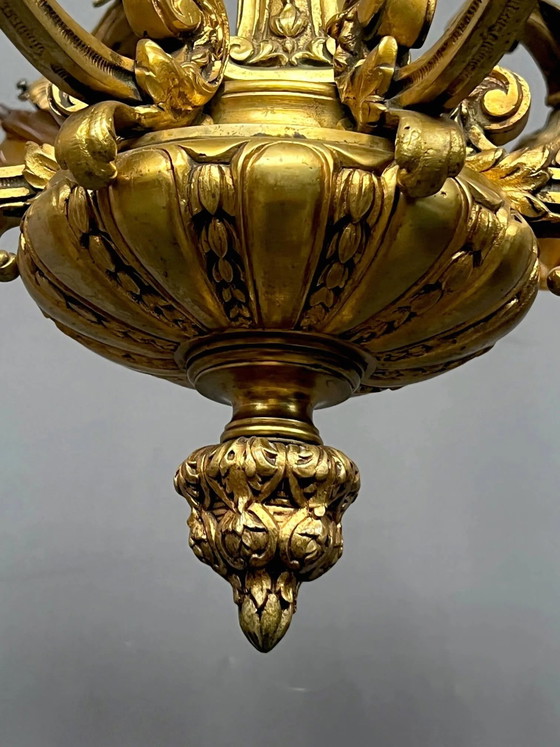 Massief bronzen kroonluchter "Mazarin". (photo 5 of 7)