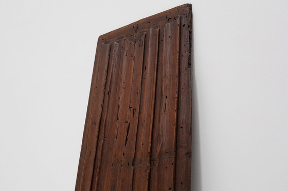 Image 1 of Belgisch gotisch eiken paneel uit de 16e eeuw