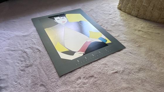 Image 1 of Patrick Nagel 80s Poster Art Print Litografía Chaqueta