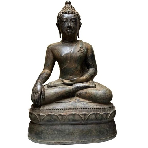 Estatua de Buda de Bronce Grande XXL - Estilo Thai Sukhothai - Bronce Pesado - 70 cm de Alto