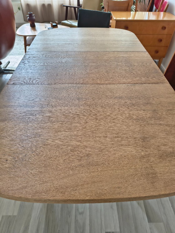 Image 1 of Mid-Century extendable dining table (120-165) – Oak