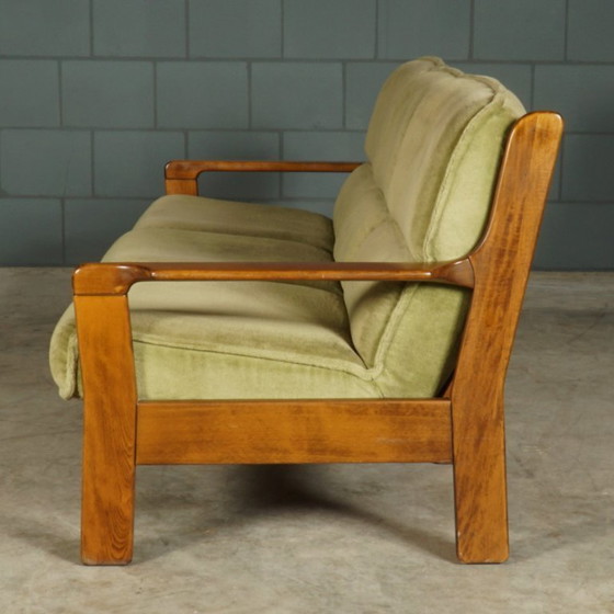 Image 1 of Vintage Deense zithoek/zitgroep – notenhout – jaren 60/70