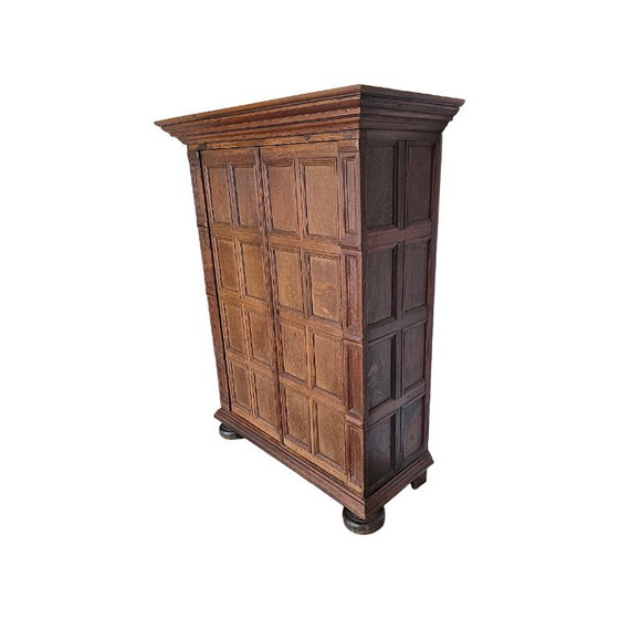 Antico armadio a pannelli in rovere olandese, inizio XVIII secolo – Armadi contenitori, Wood (photo 2 of 9)