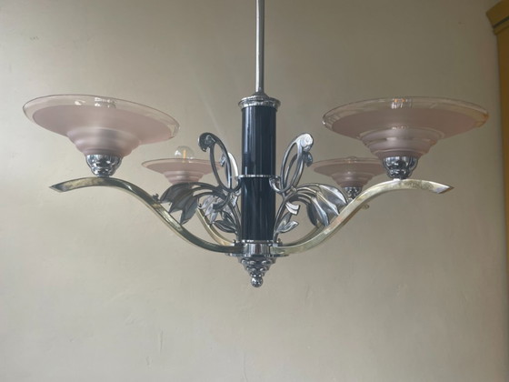 Image 1 of Lámpara colgante Lámpara de techo Lámpara Loros art decó 1940 Francés