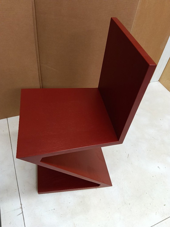 Image 1 of Sedia ALIVAR MVSEVM 514 ZIG ZAG (NUOVA, MAI USATA) Rosso Bordeaux o Nero