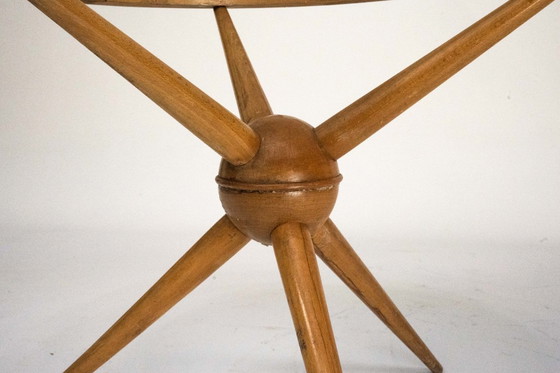 Image 1 of Table basse ronde de style Mid-Century par Cesare Lacca, Italie, années 1950.