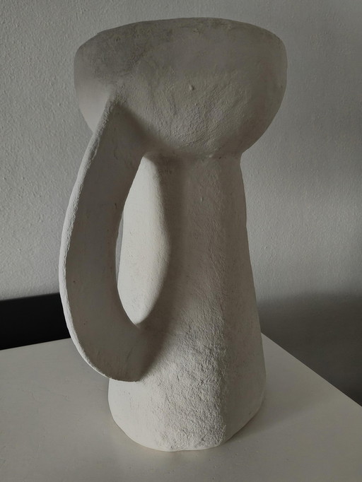 Serax Vase Avec Oreilles L Blanc Papier Maché Terre