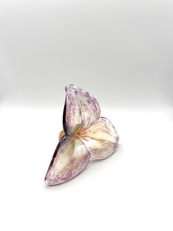 Image 1 of Ein Paar kunstvolle Glasblumen, handgefertigt in Italien nach venezianischer Murano-Tradition, Maße: 15 x 15 x 9 cm