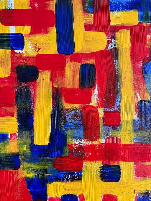 Tableau Acrylique abstrait 40x30cm. 