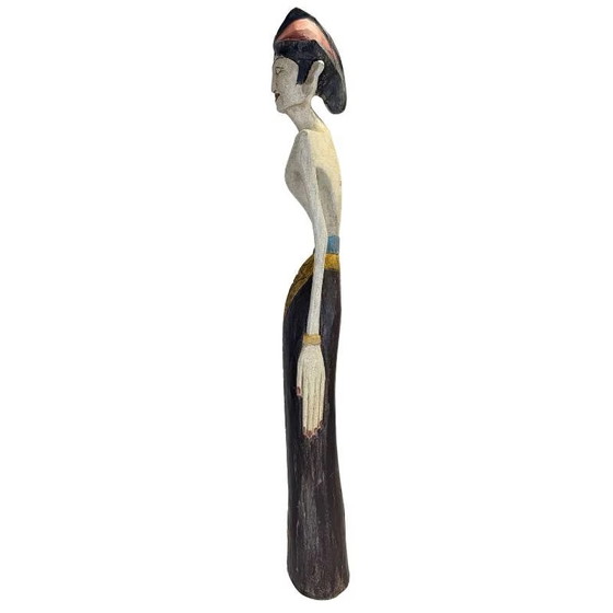 Coppia monumentale di icone nuziali giavanesi – Loro Blonyo – 100 cm – 11 kg – Sculture, Mid Century Modern (photo 7 of 10)